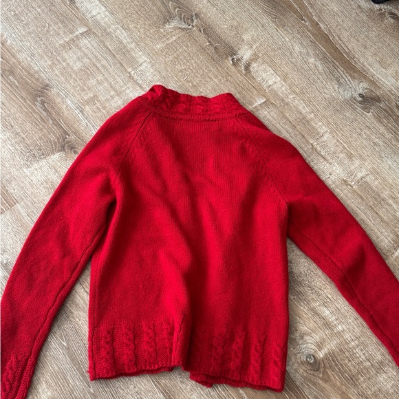 Red Zip-Up Cardigan - Picture 6 of 6